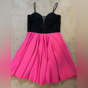 Adorable black and pink cocktail dress